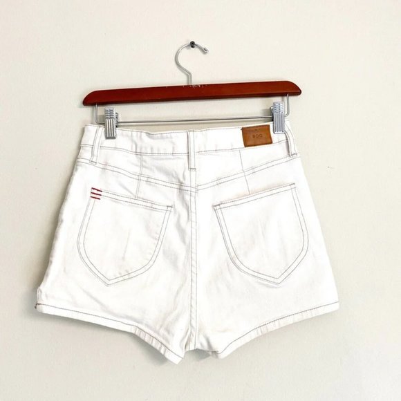 White Urban Outfitters BDG Spade High-Rise Pin-Up Shorts - Picture 2 of 15